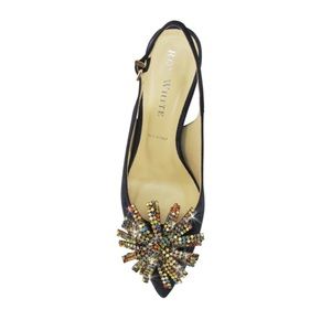 Ron White Calinda French Navy Cashmere Suede